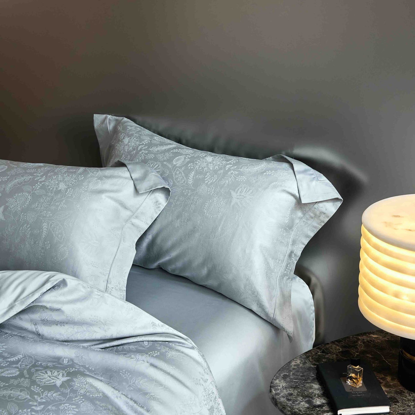 Jacquard Cotton Fitted Sheet & Duvet Cover Set