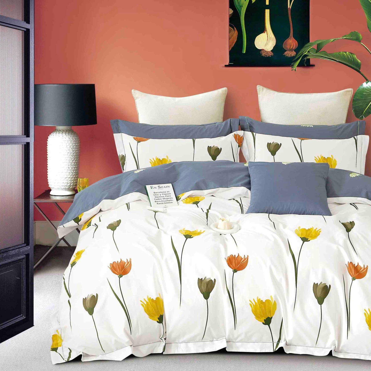 Percale Cotton Bedsheet & Duvet Cover Set