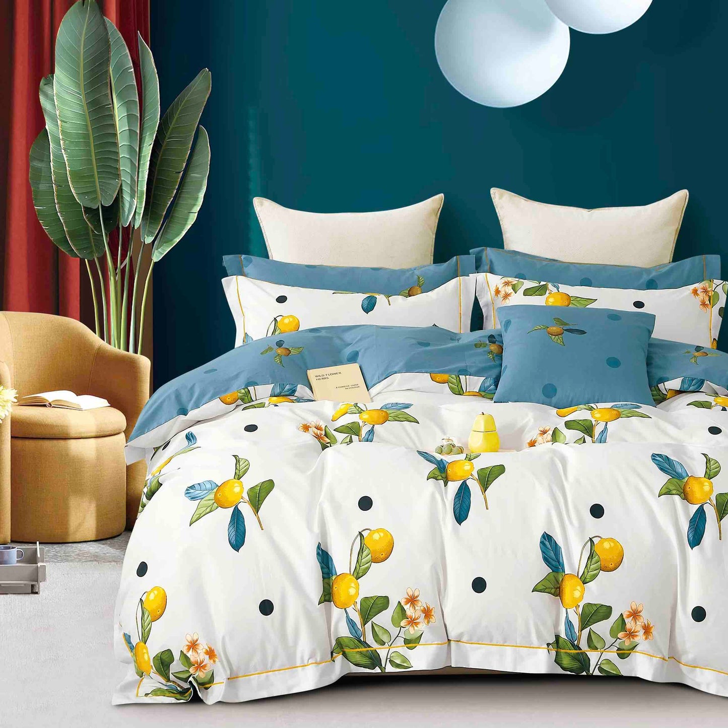 Percale Cotton Bedsheet & Duvet Cover Set